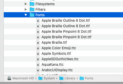 finding mac fonts