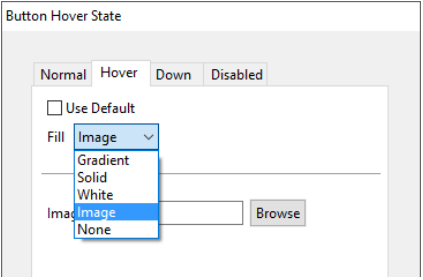 Button Fill Properties: Image