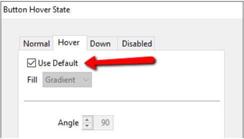 Button Fill Properties: Hover