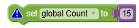 Set Variable to 15