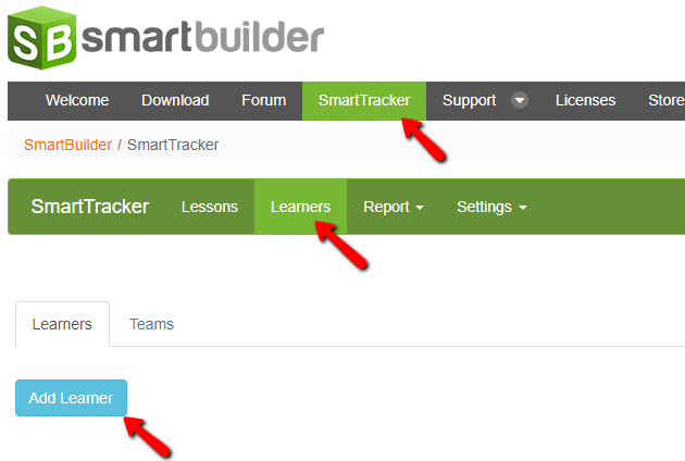 SmartTracker Add Learner