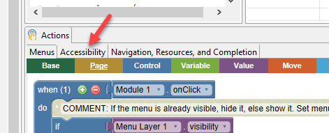 accessibility action canvas