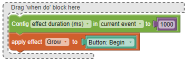 apply effect action block with object reference added