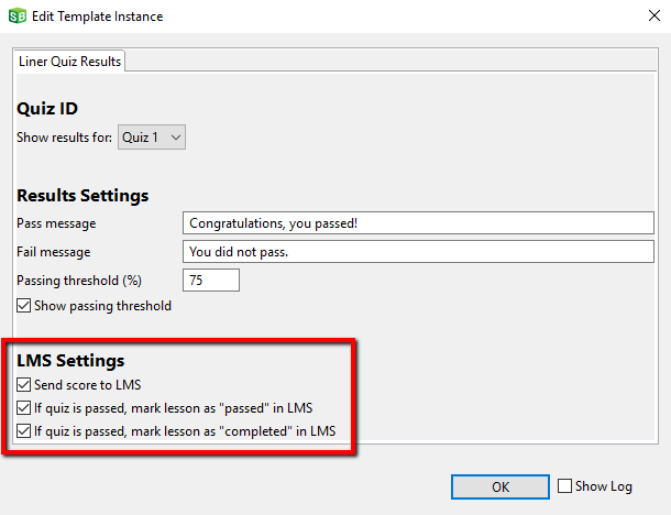 edit template lms settings