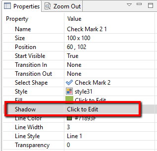 Object Properties: Shadow