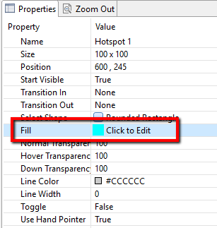 Hotspot Properties: Fill