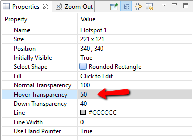 Hotspot Properties: Hover Transparency