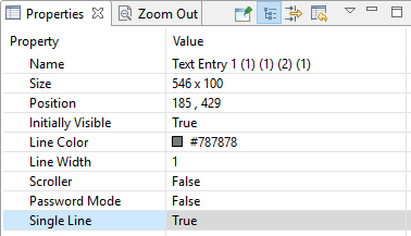 Input Text Properties: Single Line