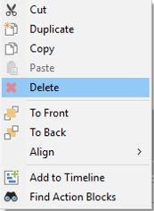 Edit Menu with Delete Selected