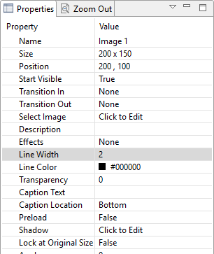 Image Properties: Line Width