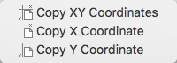Copy Coordinates Menu