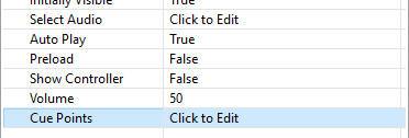 Audio Object Properties: Cue Points