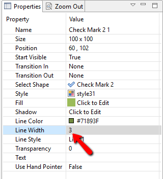 Object Properties: Line Width