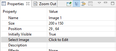 Image Properties: Select Image