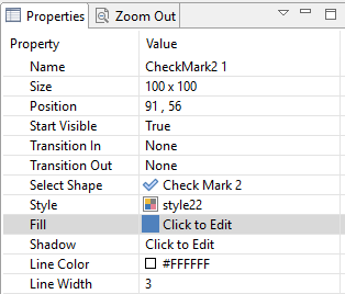 Shape Properties Panel: Fill