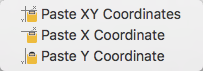 Copy Coordinates Menu