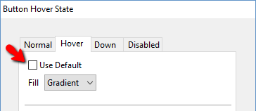 Button Fill Properties: Hover