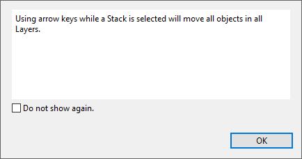 moving stack or layer warning popup