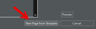 new page from template button