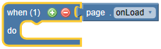 onPageLoad action block