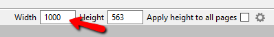 page width field