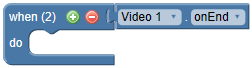 video onEnd block