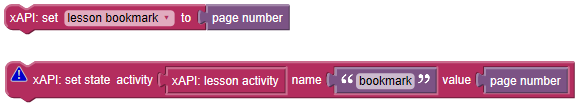 xAPI alternative ways to set bookmark