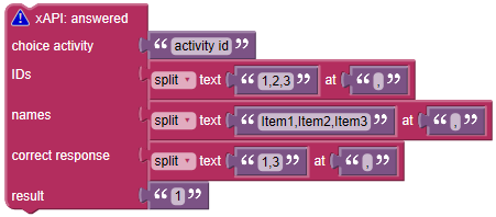 xAPI answered info processing