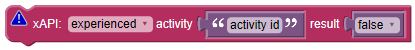 xAPI experienced activity action block