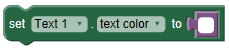 Sets Objects Text Color