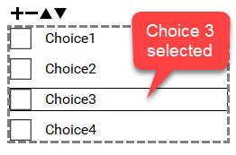 checkbox option three selected for editing