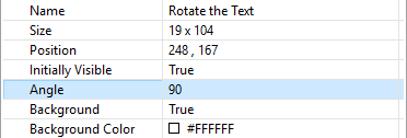 Rotatable Text Properties: Angle