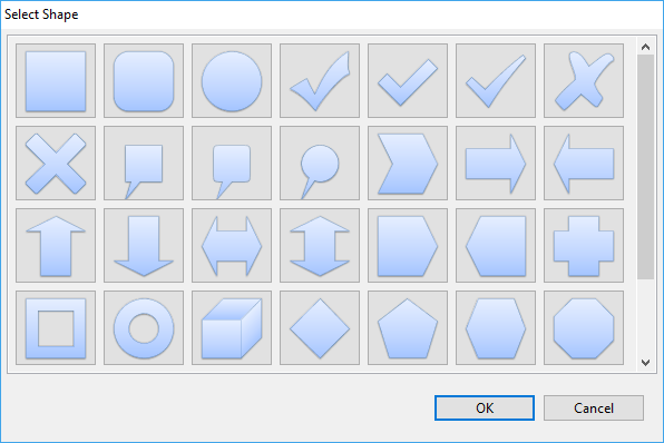 Select Shape Panel