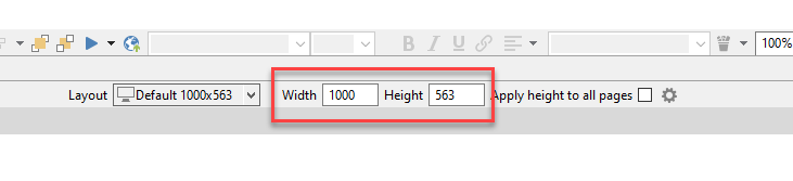 lesson width and page height