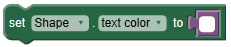 Sets Objects Text Color